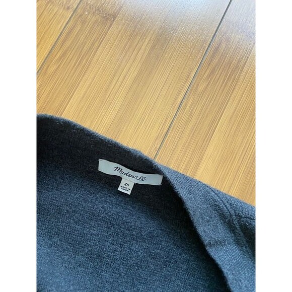 Madewell Cotton Blend Grey Charcoal Sweater Cardigan - Women's XS - Picture 3 of 4